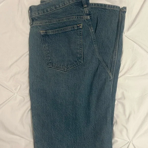 Abercrombie & Fitch Blue Mid Rise 90's Straight Jeans - Picture 2 of 5